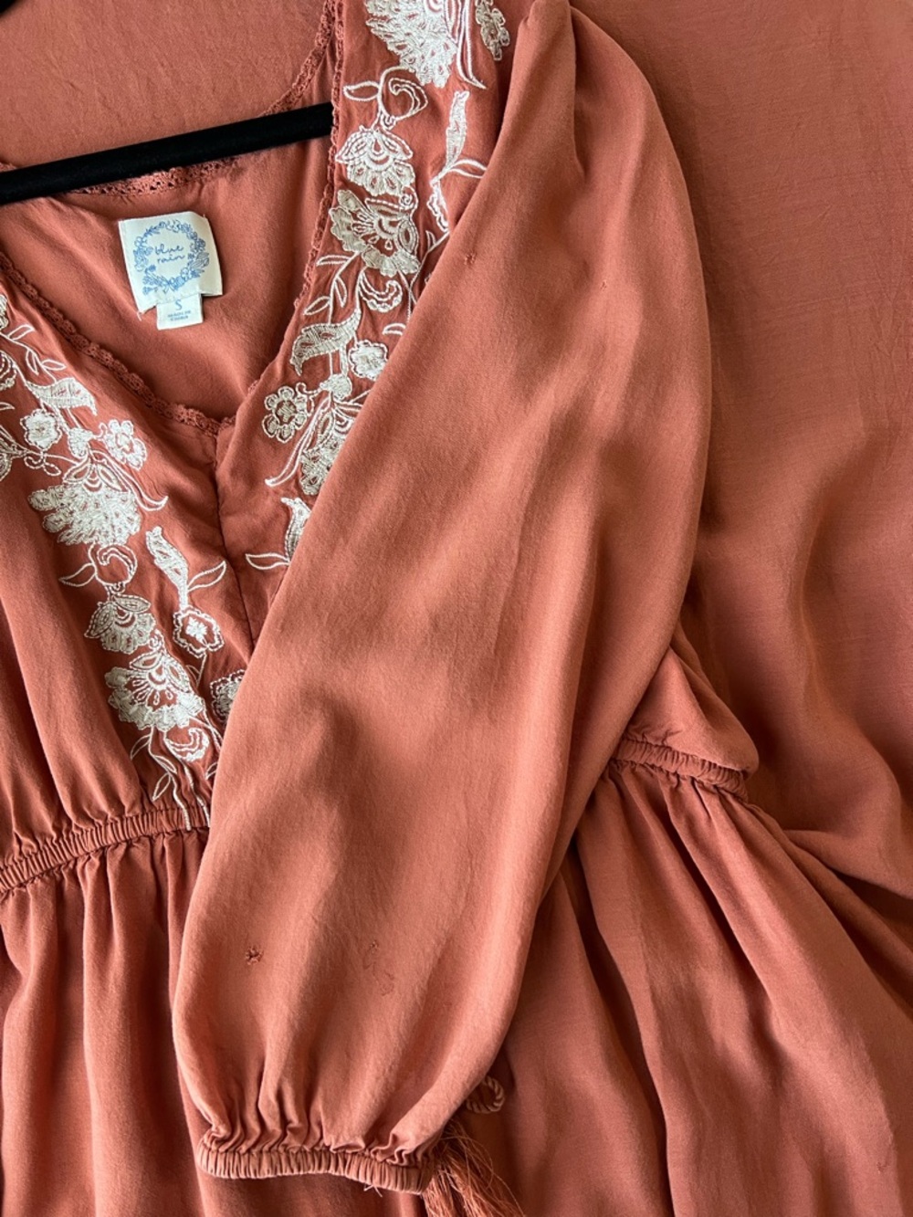 Francescas Blue Rain burnt orange boho maxi dress, small - Picture 10 of 11